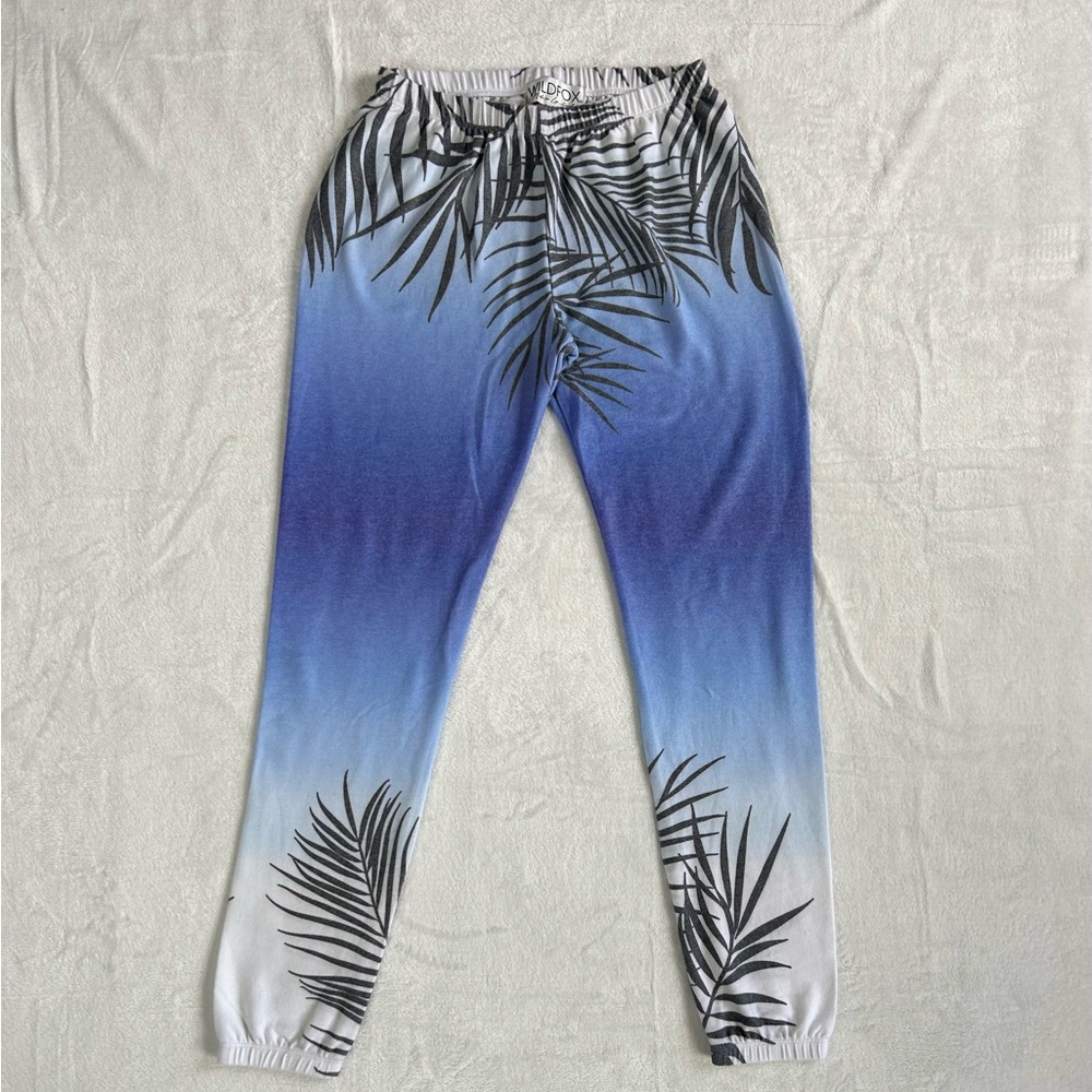 Wildfox Set Ombre Bahama Print V- Neck Sweatpants & Jogger Pants - Picture 9 of 16